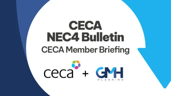 Cover image for CECA NEC4 Bulletin CECA Member Briefings by GMH Planning Ltd