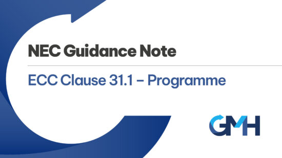 NEC ECC Clause 31.1 Programme NEC Guidance Note