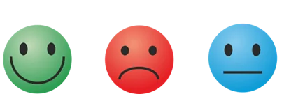 Positive or negative emoji faces